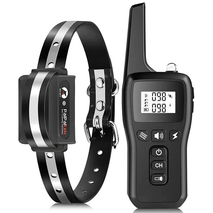 Wasserdichtes Hunde-Trainingshalsband mit Fernbedienung und Anti-Bell-Funktion