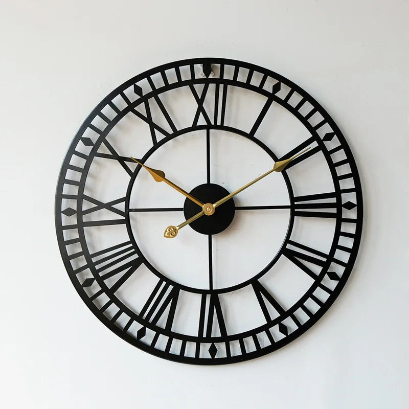 Moderne Übergroße Schwarze Wanduhr – Zeitlose Eleganz für Ihr Zuhause