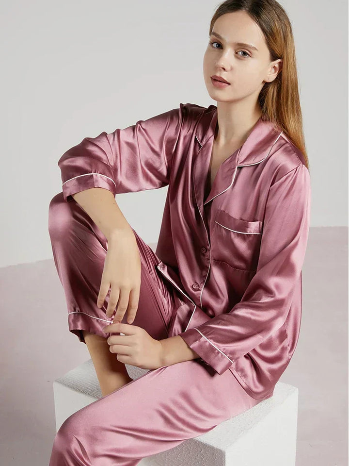 Damen Pyjama Set Aus Wildlederoptik Mit Zipp Details