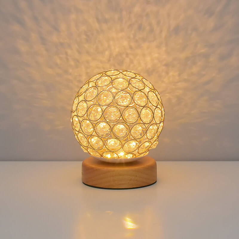 Kristall-Tischlampe – Elegantes Design mit USB-Ladung & Farbwechsel