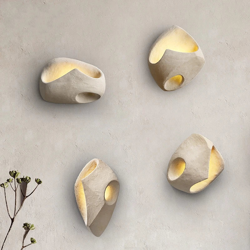 Minimalistische moderne LED-Wandleuchte im Wabi-Sabi-Stil für Wohnzimmer