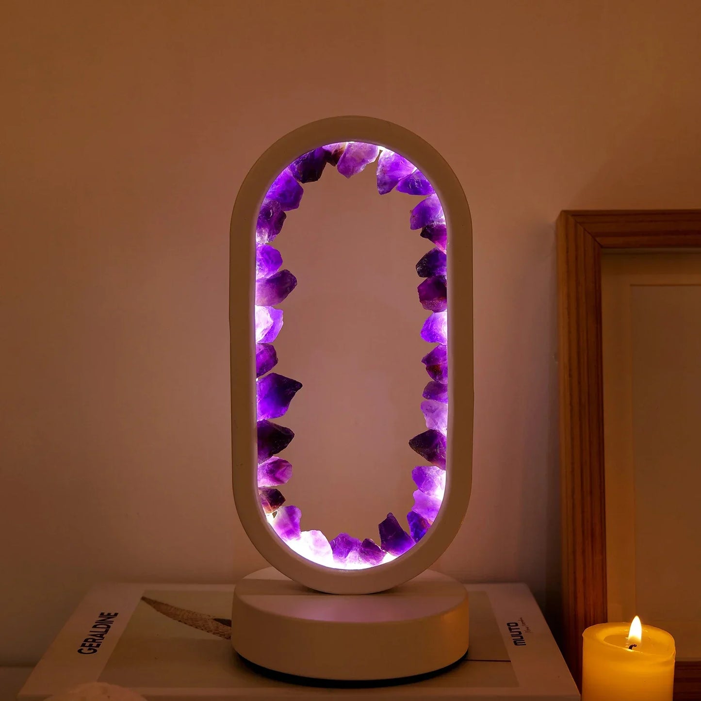 Natürliche Amethystlampe für Ruhe und Harmonie
