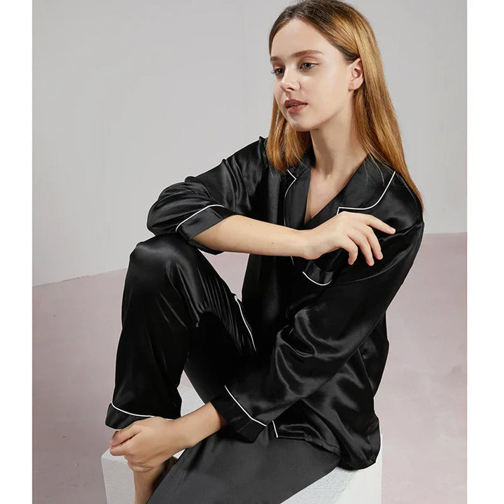 Damen Pyjama Set Aus Wildlederoptik Mit Zipp Details