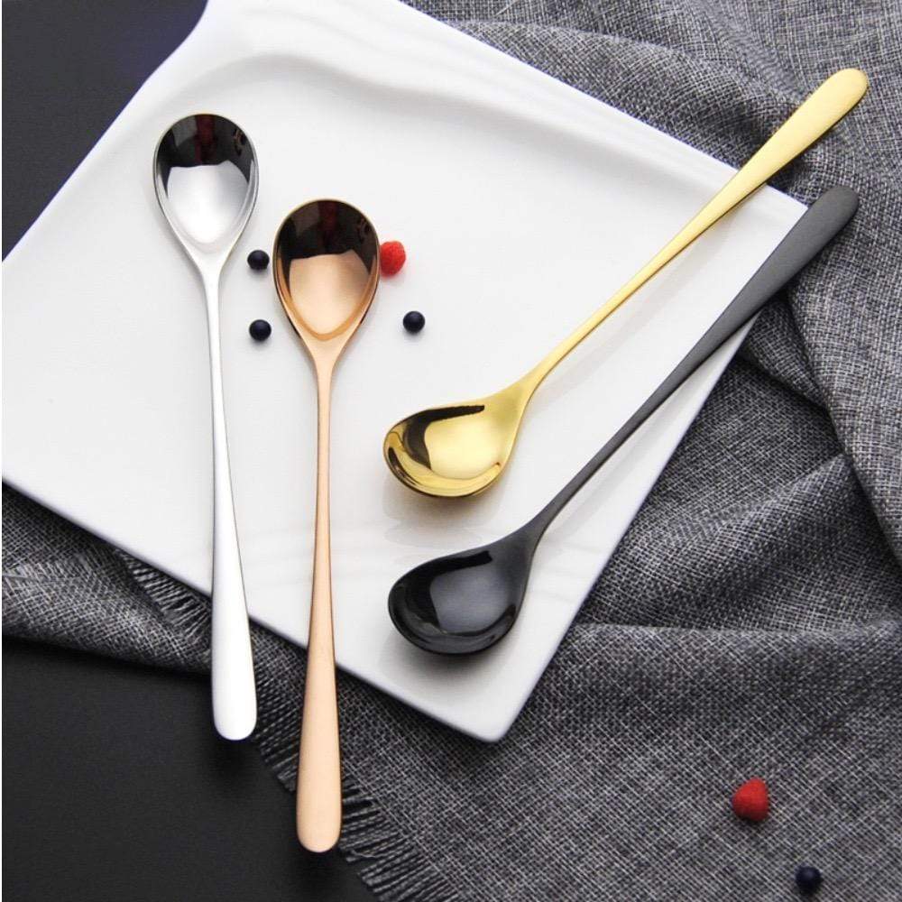 Modernes Dessertlöffel-Set aus Edelstahl – 7 bis 12-teilig