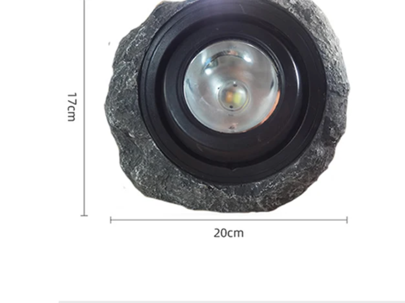 Solarbetriebene LED-Wegeleuchte im Naturstein-Design