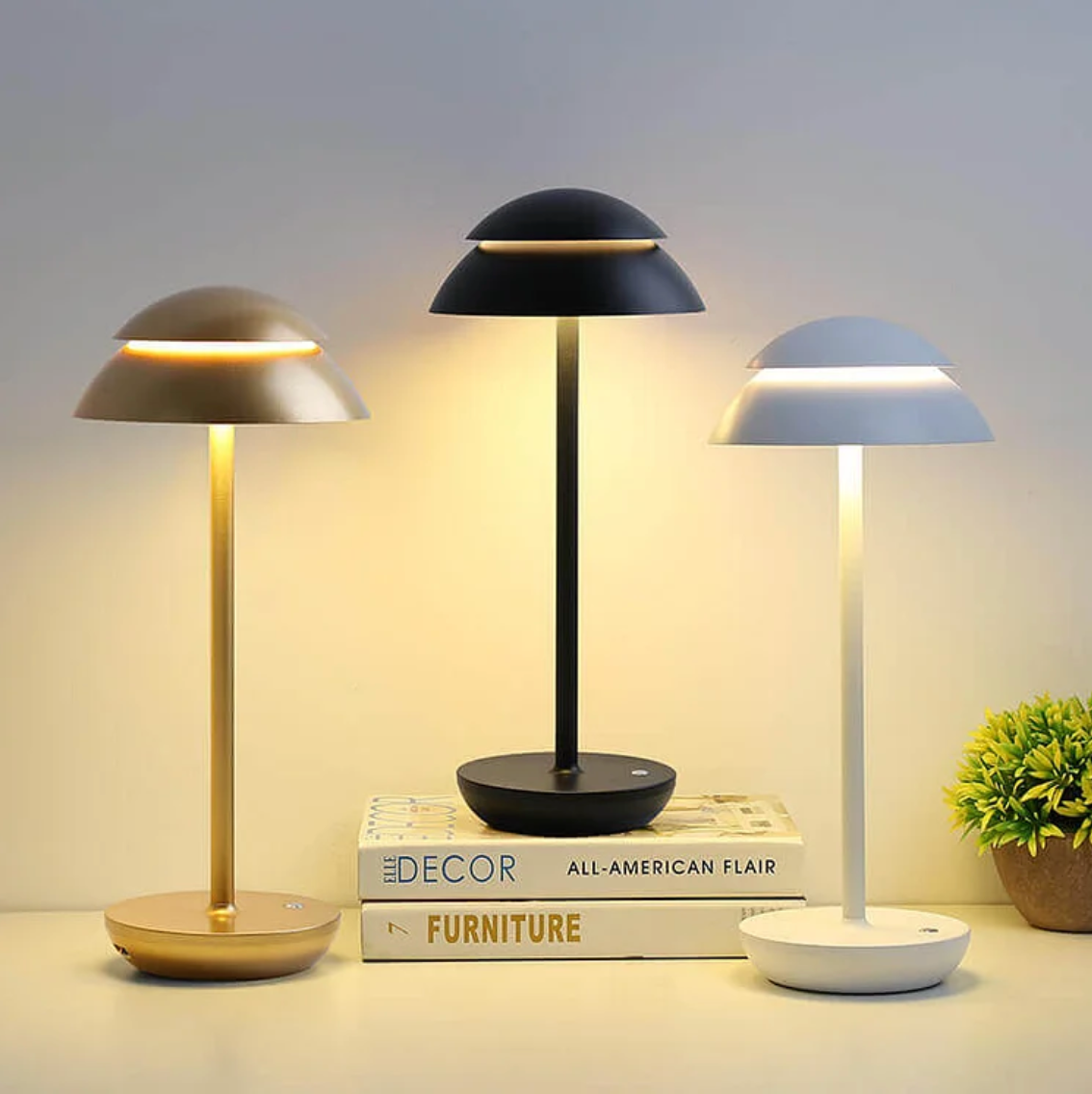 Kabellose, wiederaufladbare LED-Tischleuchte mit Touch-Dimmer – Elegantes Licht für jeden Raum