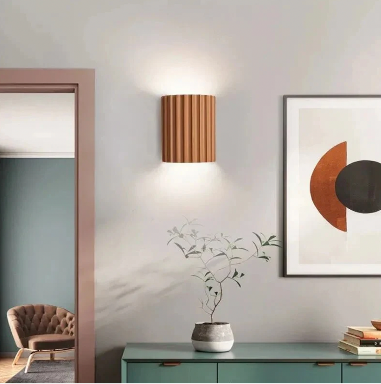 Moderne Wandlampe aus Kunstharz – Stilvolle LED-Wandleuchte für Wohn- und Schlafräume