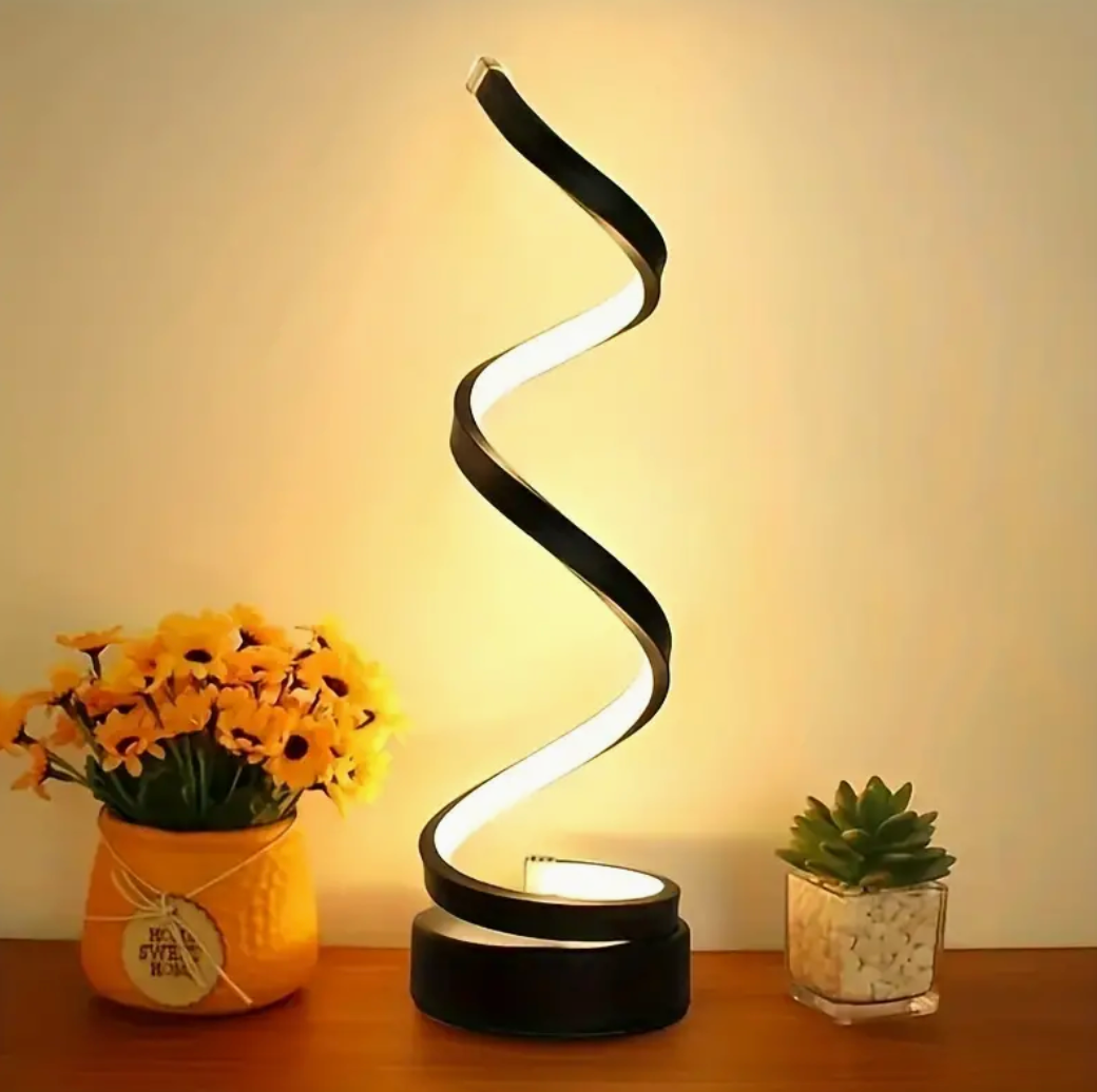 Moderne Spiral-Schreibtischlampe mit einstellbarer Intensität – Stilvolle Beleuchtung für Ihr Zuhause