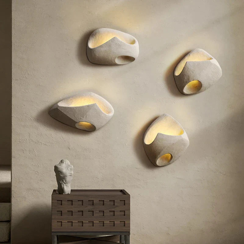 Minimalistische moderne LED-Wandleuchte im Wabi-Sabi-Stil für Wohnzimmer