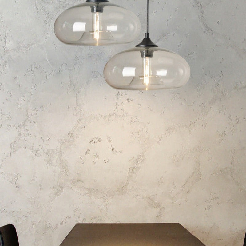 Glas-Pendelleuchte – modern, farbig & im Art-Déco-Stil