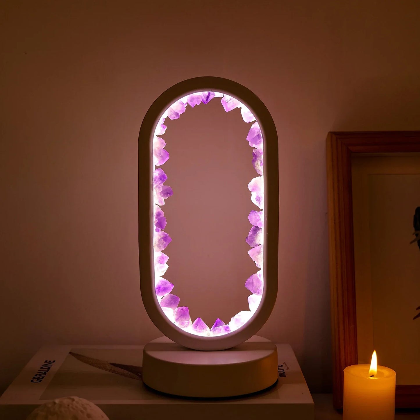 Natürliche Amethystlampe für Ruhe und Harmonie