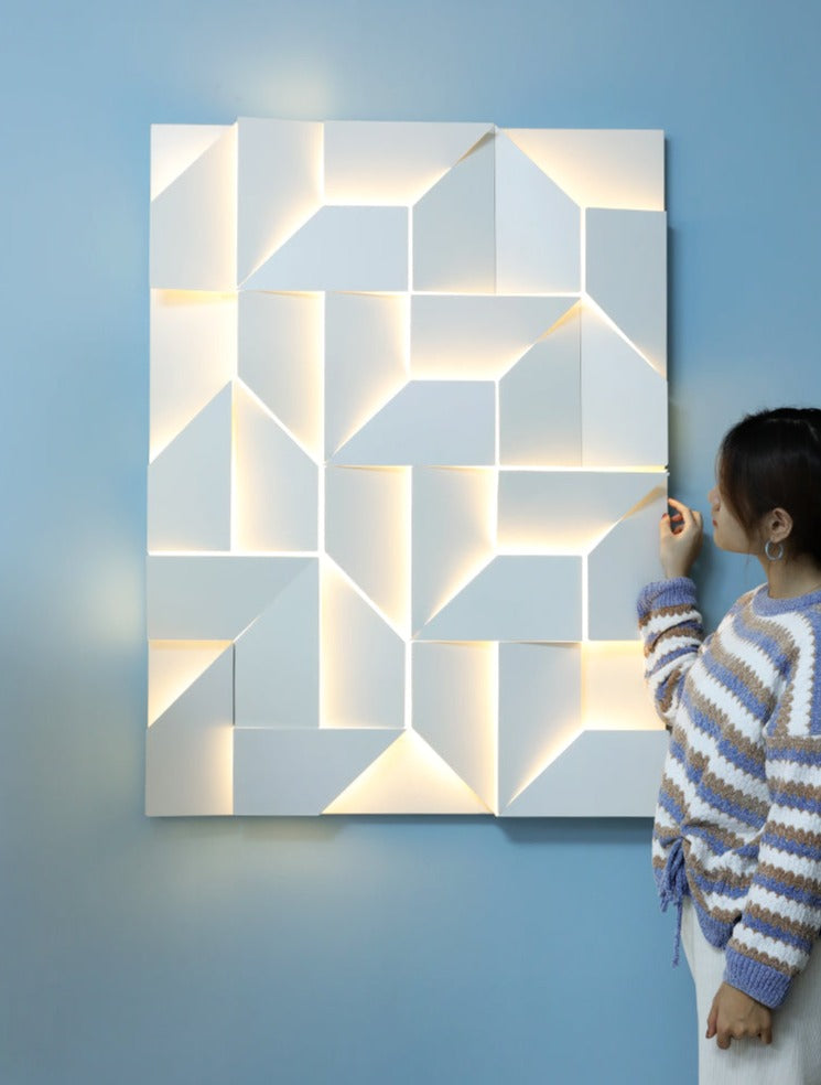 Elegante, moderne 3D-LED-Wandleuchte