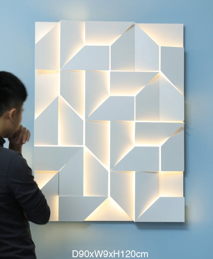 Elegante, moderne 3D-LED-Wandleuchte