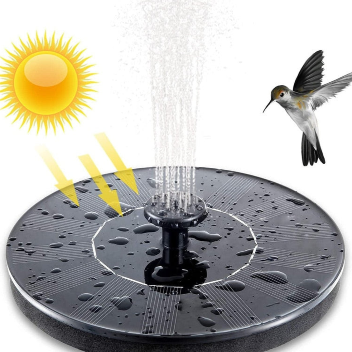 Umweltfreundlicher Gartenbrunnen für Vögel – Solarbetriebene Wasserfontäne für Ihren Garten