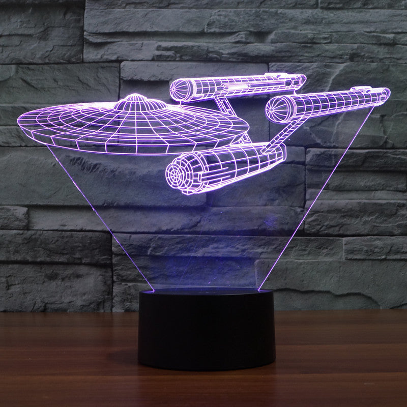 Leuchtende 3d Illusionstischlampe Mit Sci-fi Design