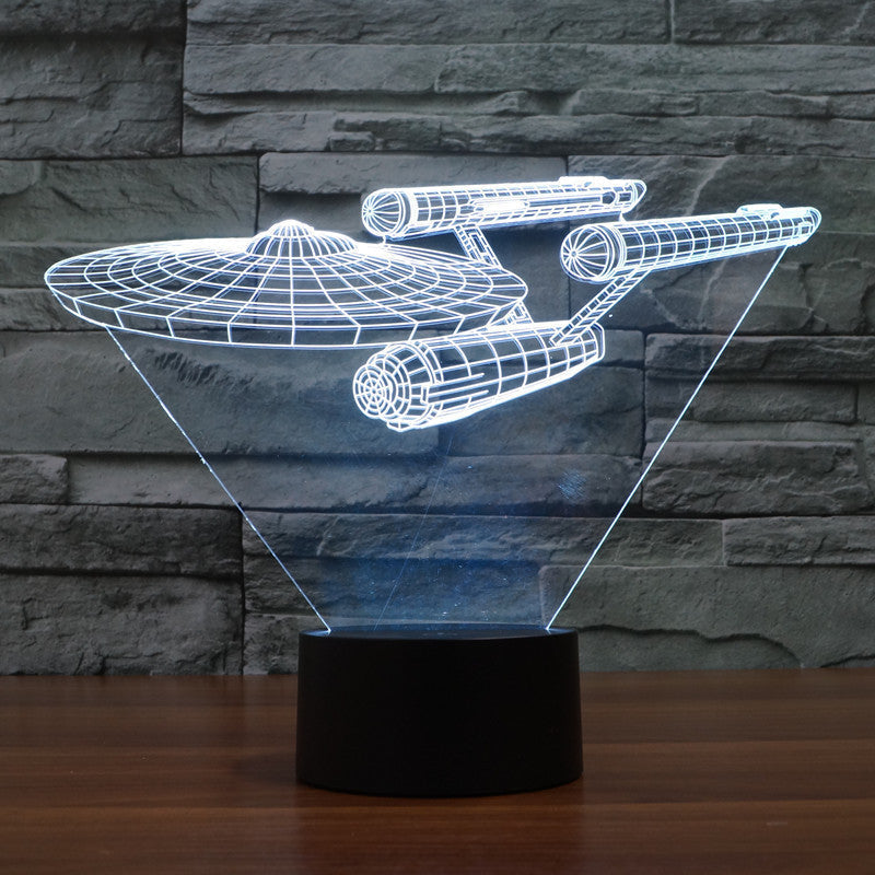 Leuchtende 3d Illusionstischlampe Mit Sci-fi Design