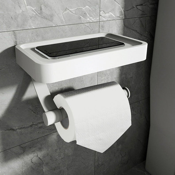 Toilettenpapierhalter mit Ablage zur Wandmontage