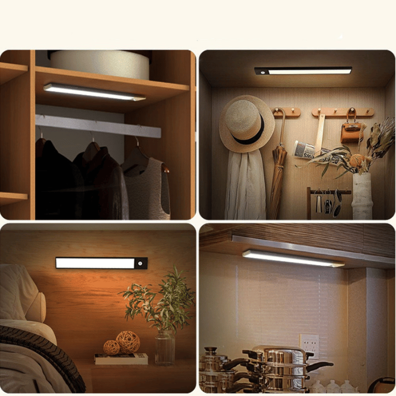 Wiederaufladbare LED-Lichtleiste mit Bewegungssensor - Kabellose Raumbeleuchtung für drinnen und draußen