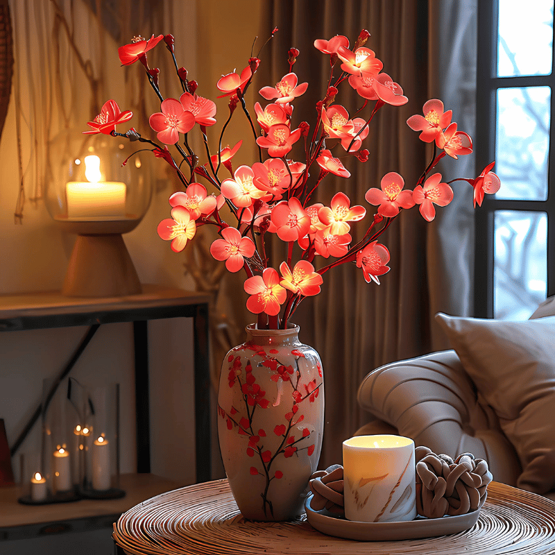 LED-Olivenzweig-Lichterkette warmweiß LEDs