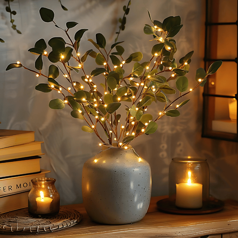LED-Olivenzweig-Lichterkette warmweiß LEDs