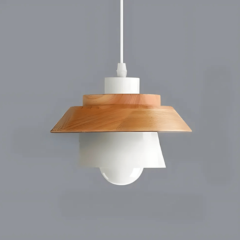 Nordic Hängelampe aus Metall und Holz
