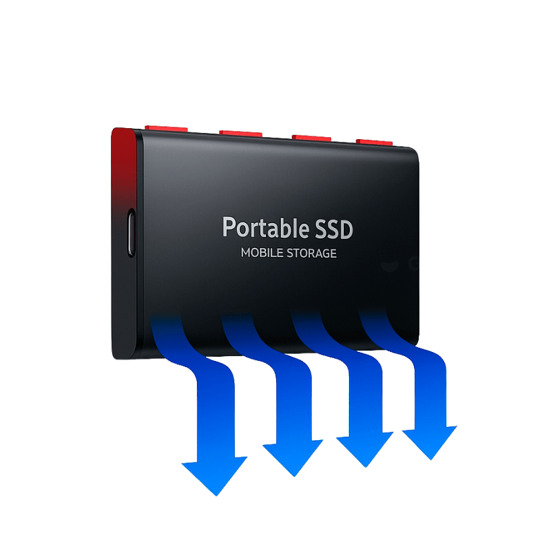 Externe Hochgeschwindigkeits-SSD-Festplatte