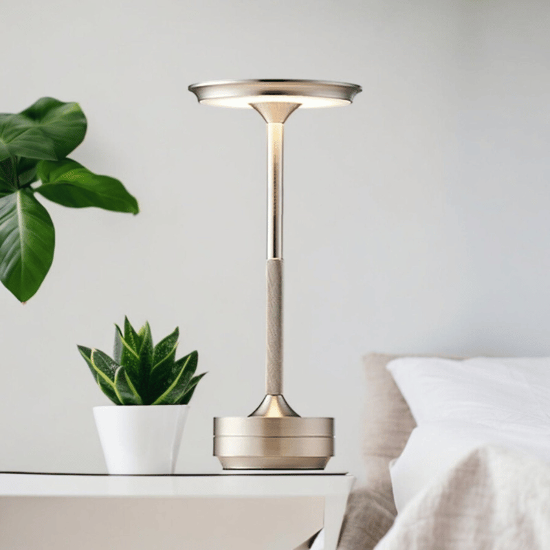 Schnurlose LED-Tischlampe mit Touch-Dimmung - Wiederaufladbare Designerlampe