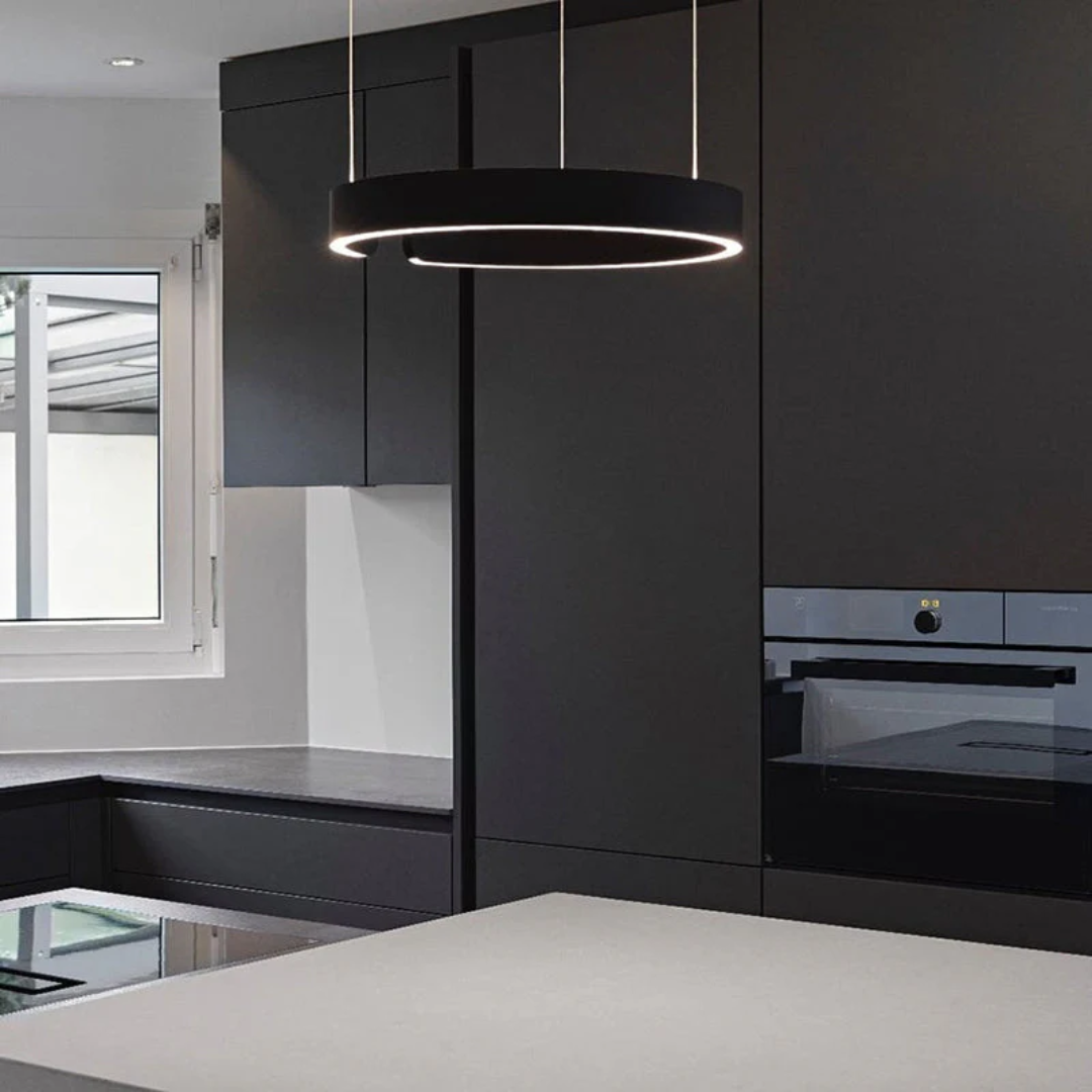 Moderne LED-Hängelampe im Kreisdesign – dimmbar & stilvoll für Wohnräume