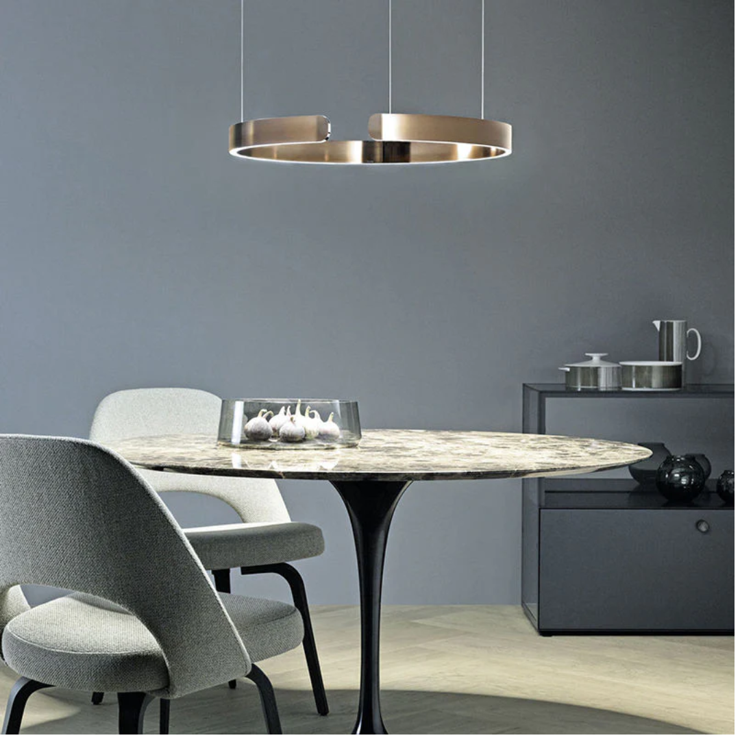 Moderne LED-Hängelampe im Kreisdesign – dimmbar & stilvoll für Wohnräume