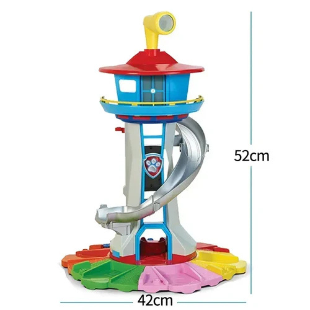 Abenteuer-Spielturm mit Rutsche und Rennstrecke