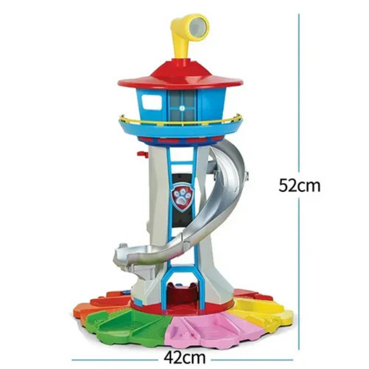 Abenteuer-Spielturm mit Rutsche und Rennstrecke