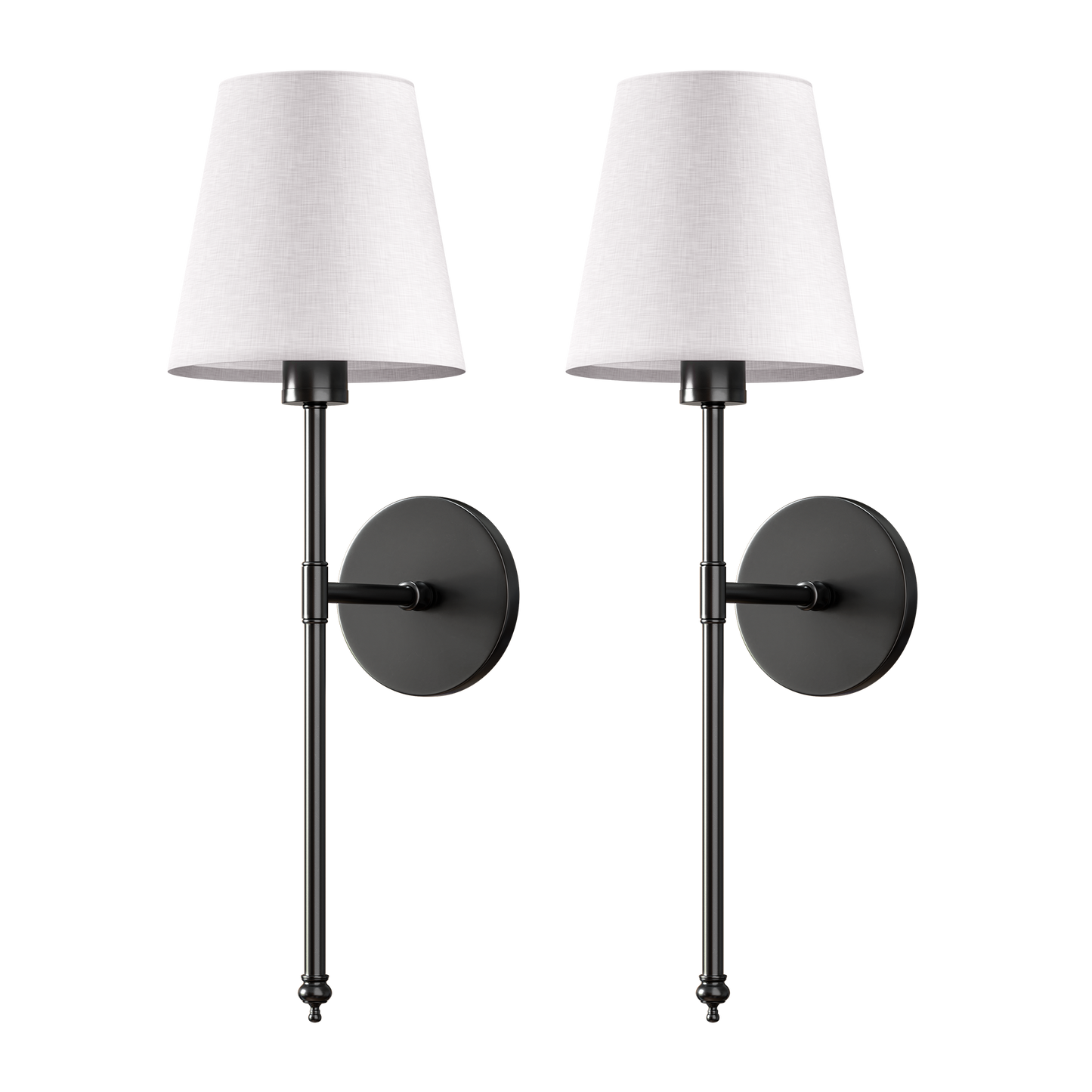 Kabellose Wandlampen im 2er-Set mit Klebemontage für Schlafzimmer und Flur