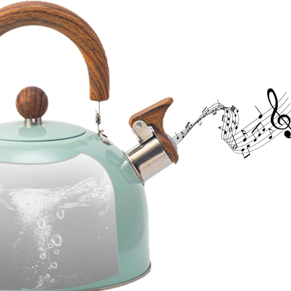 Velvettle Edelstahl-Wasserkocher mit Pfeifton und elegantem Design