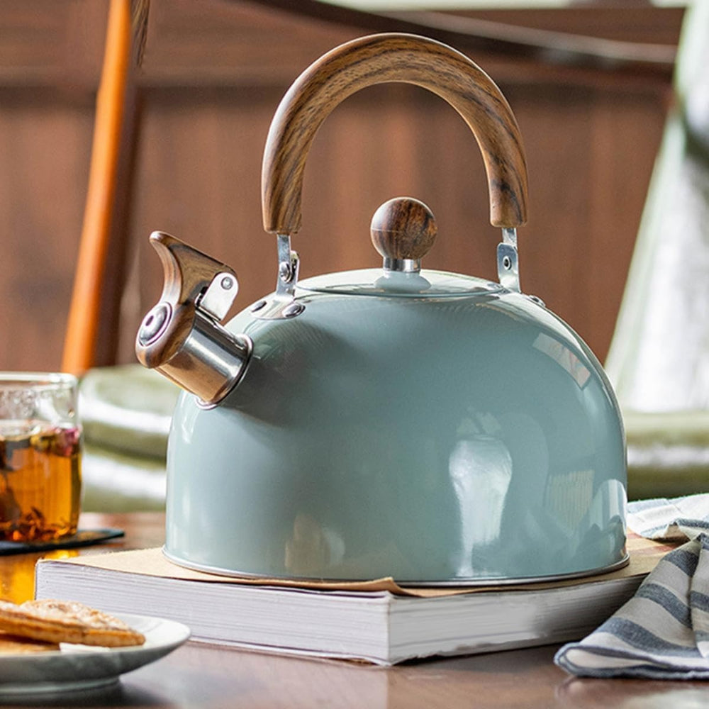 Velvettle Edelstahl-Wasserkocher mit Pfeifton und elegantem Design
