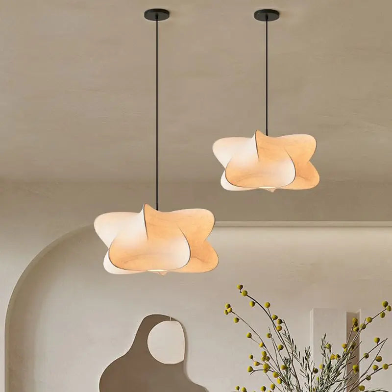 Minimalistische Pendelleuchte aus Seide – Stilvoll & Beruhigend