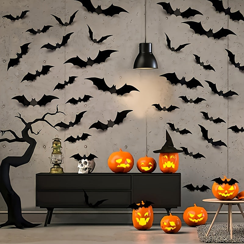 3D Fledermaus-Wandaufkleber für Halloween – Gruselige Wanddeko für Partys & Zuhause