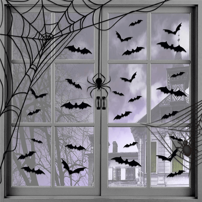 3D Fledermaus-Wandaufkleber für Halloween – Gruselige Wanddeko für Partys & Zuhause