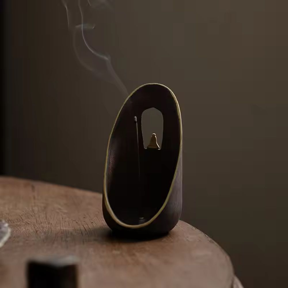 Keramik Räucherstäbchenhalter – Zen Flow Aschefänger