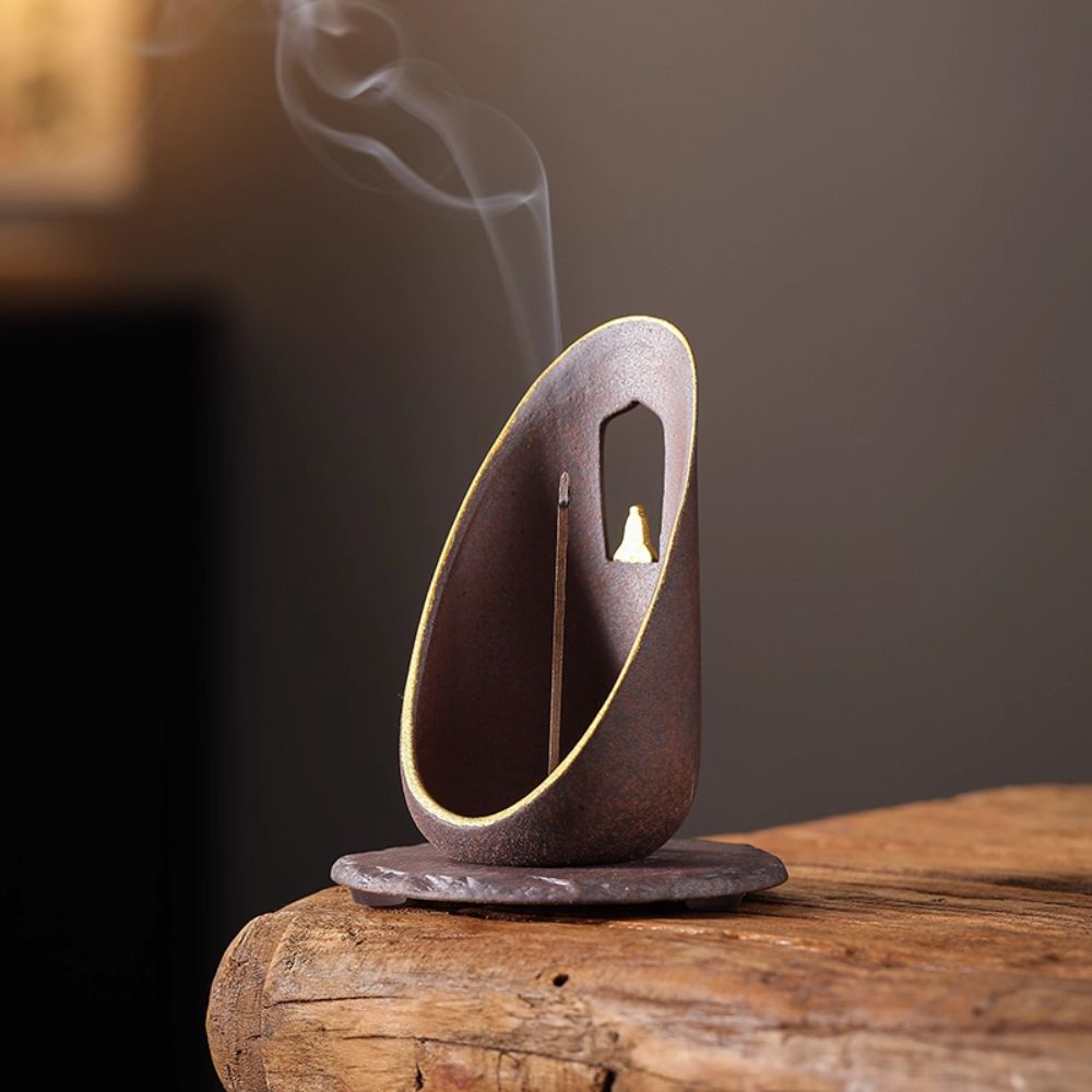 Keramik Räucherstäbchenhalter – Zen Flow Aschefänger