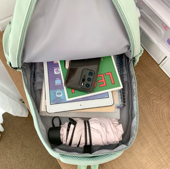 Wasserdichter Schulrucksack mit vielen Fächern