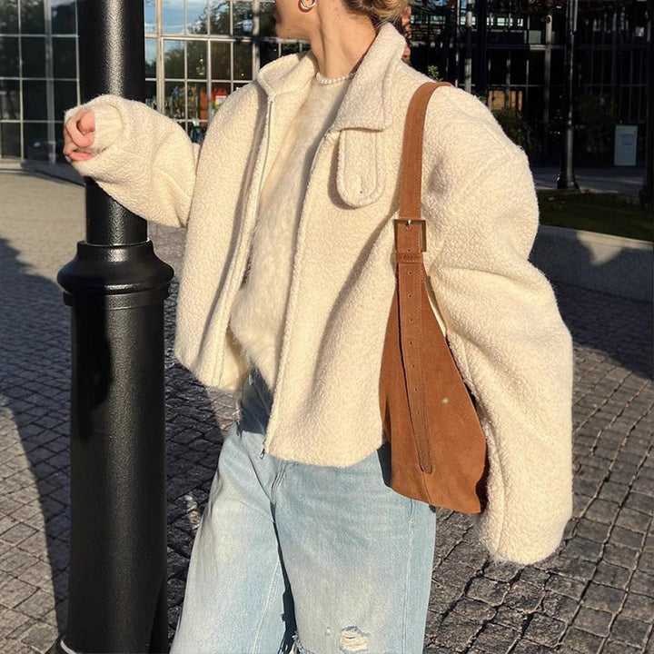 Damen Fleecejacke Mit Minimalistischem Design