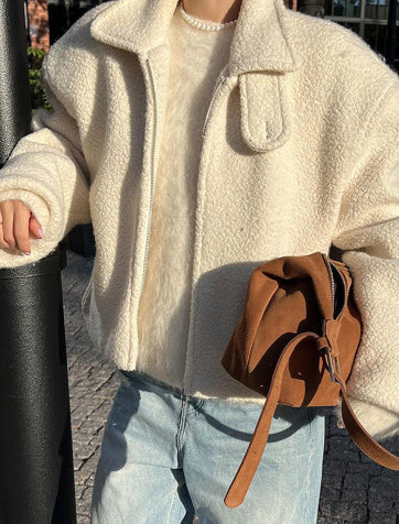 Damen Fleecejacke Mit Minimalistischem Design