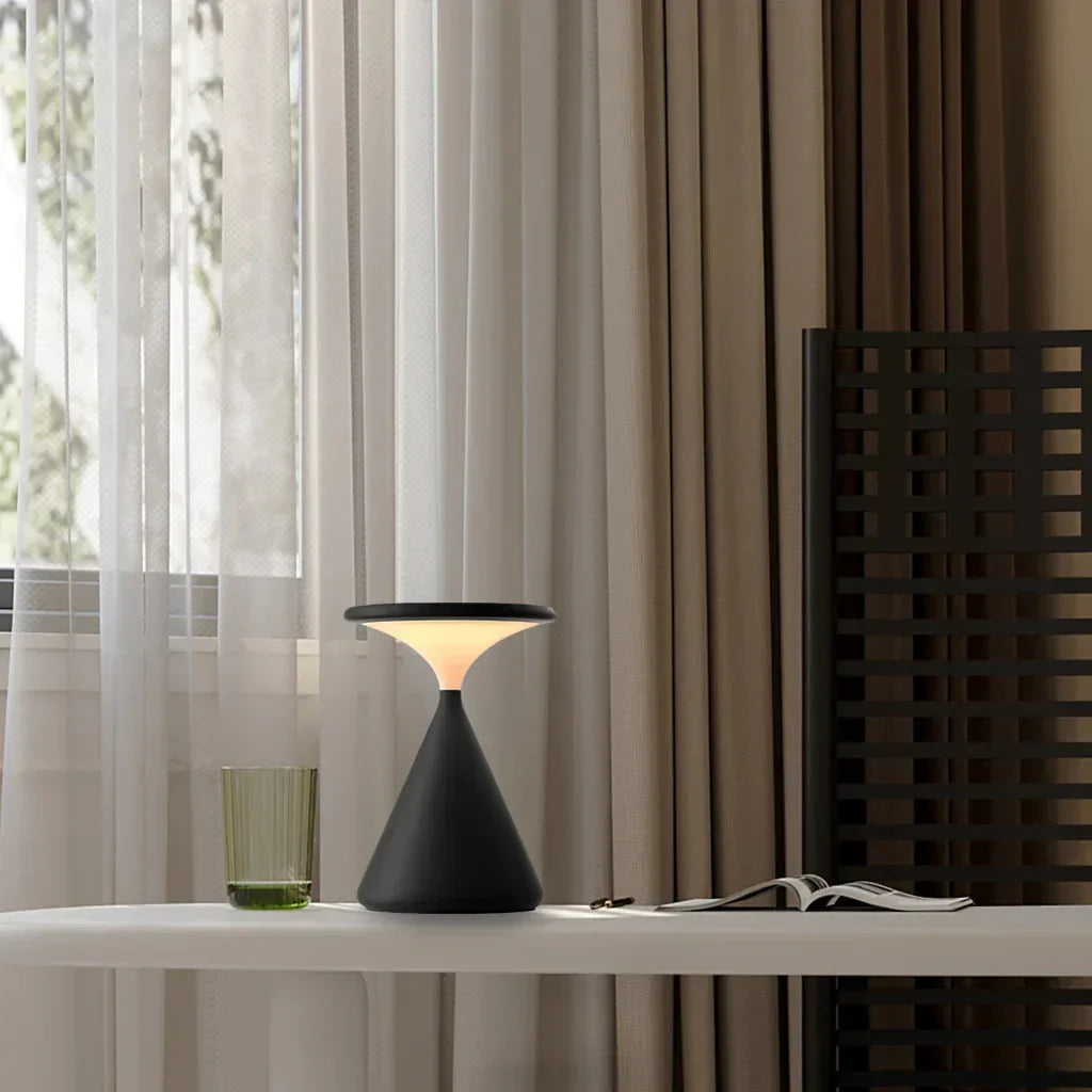 Kabellose LED-Tischleuchte in Sanduhrform – Dimmbar & USB-C wiederaufladbar