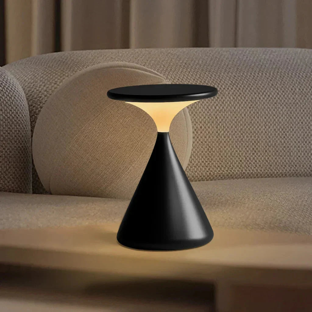 Kabellose LED-Tischleuchte in Sanduhrform – Dimmbar & USB-C wiederaufladbar