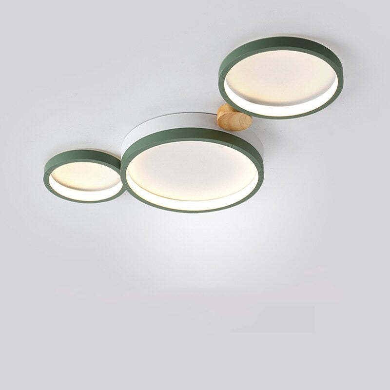 Moderne LED Deckenleuchte mit Grauen Metallringen