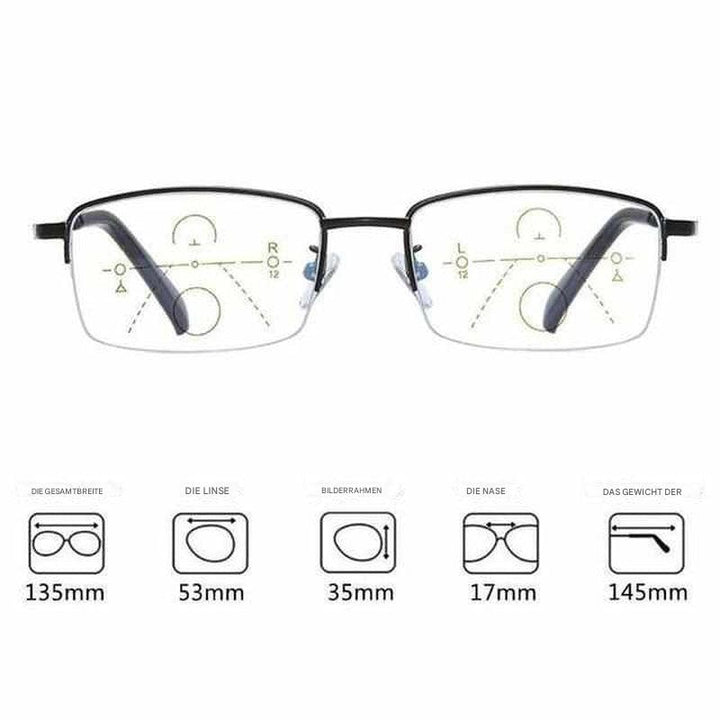 Unisex-Brille mit Blaulichtfilter und Smart Zoom