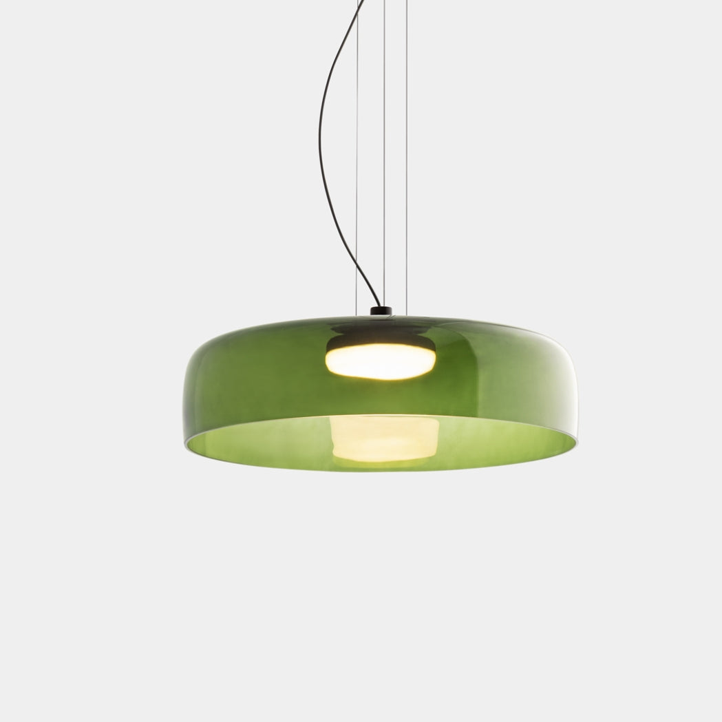 Moderne Pendelleuchte aus Glas & Metall – LED Hängeleuchte mit Warmlicht für Küche & Esszimmer