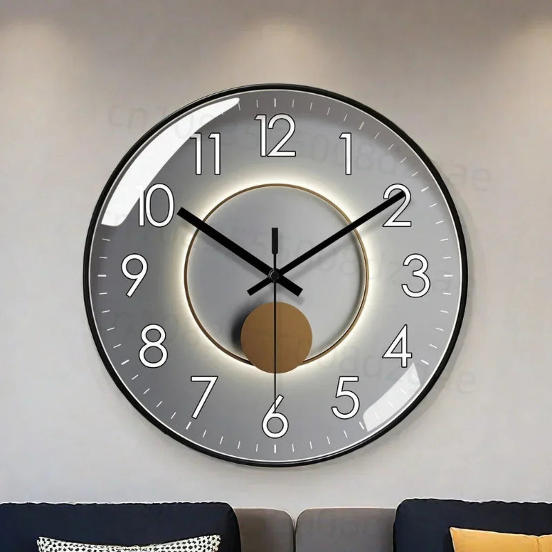 Moderne Designer Wanduhr ohne Ticken – Stilvolle & leise Uhr für Wohnzimmer