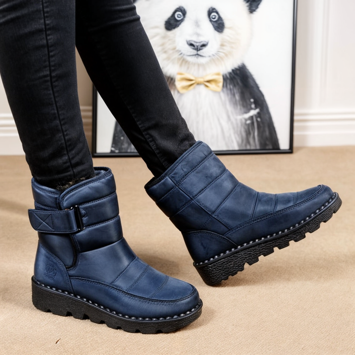 Damen Schneestiefel Mit Rutschfester Sohle Und Wasserdichtem Design