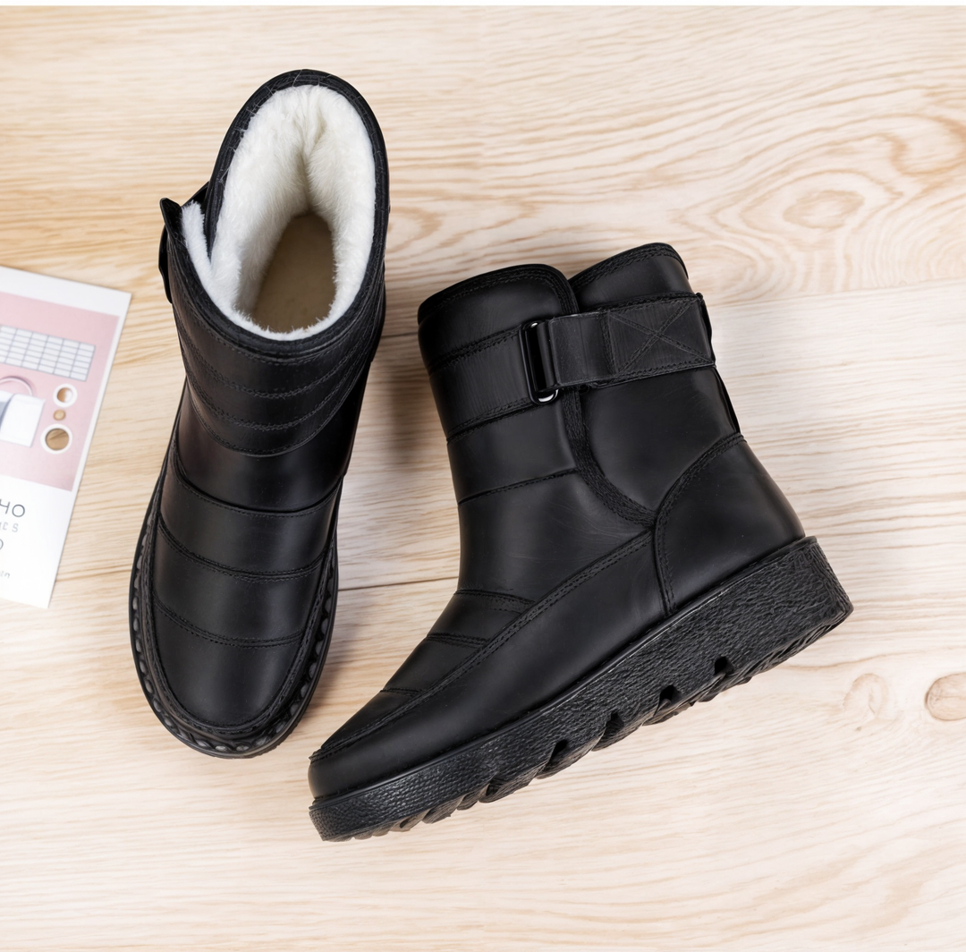 Damen Schneestiefel Mit Rutschfester Sohle Und Wasserdichtem Design
